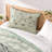 Elegant 7-piece Embroidered Bedding Set Polyester Green King