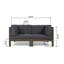 Ensemble de causeuse 2 pièces, gris foncé-781022876