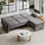 Canapé-lit futon convertible 94,1 po avec dossier réglable-573829770