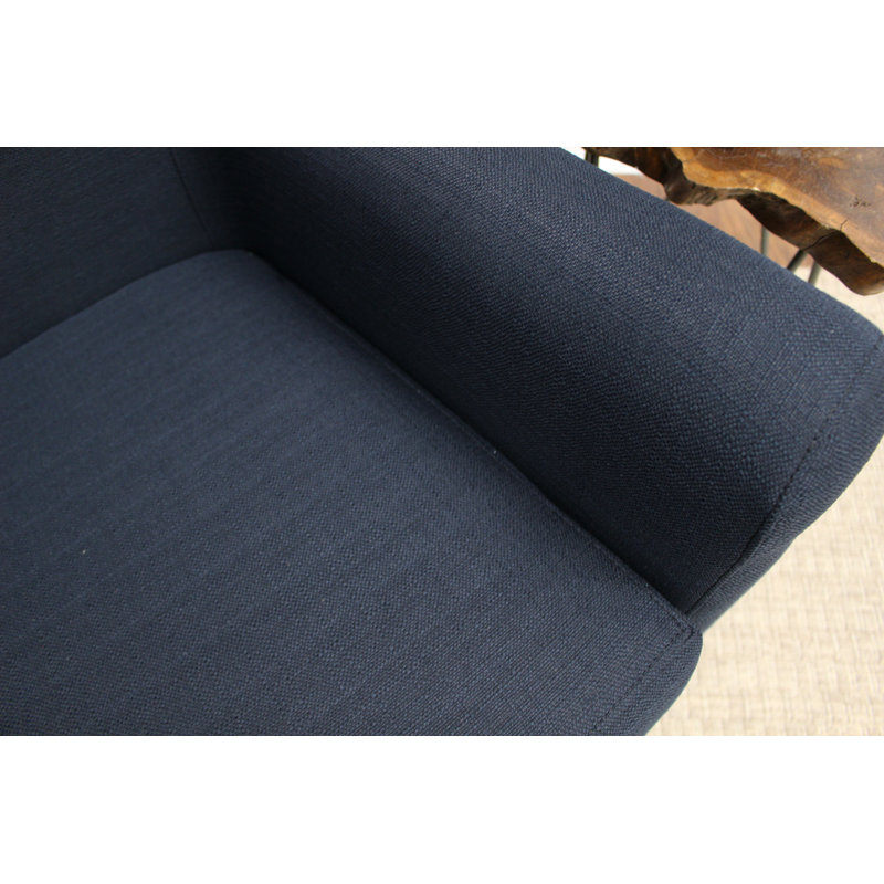 Ronald Upholstered Armchair, Klein Midnight Basketweave
