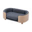Animal de compagnie surélevé avec un design scandinave contemporain, des pieds en chêne massif, de la mousse rebondie gris foncé, imperméable et résistant aux taches, un lit pour chien de petite taille à installation rapide-1035103631-1035103630