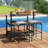  Rolling Bar Cart W/ Flip-up Table Hooks Paper Towel Holder 2 Bistro Stools