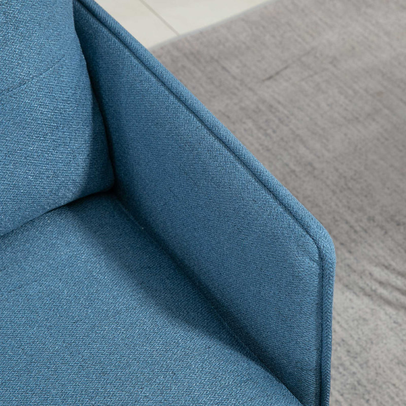 Fauteuil en polyester 29,9 po Jathzired, Bleu marine 100% polyester
