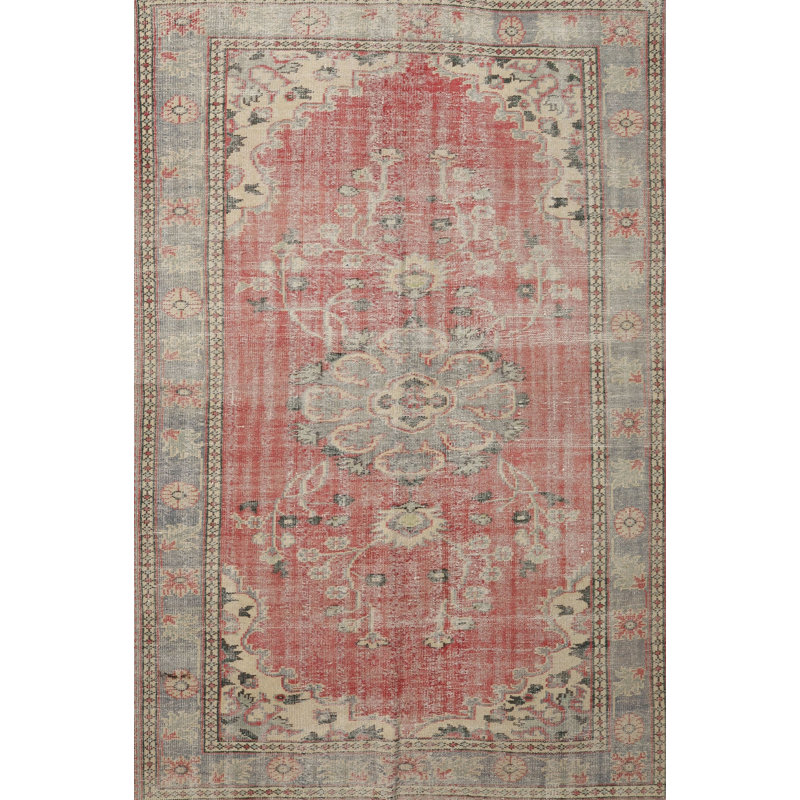 Tapis traditionnel mehroon/noir/bleu, Rectangle 5 pi x 7 pi