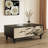47.24" Black Solid Wood Rectangular Coffee Table