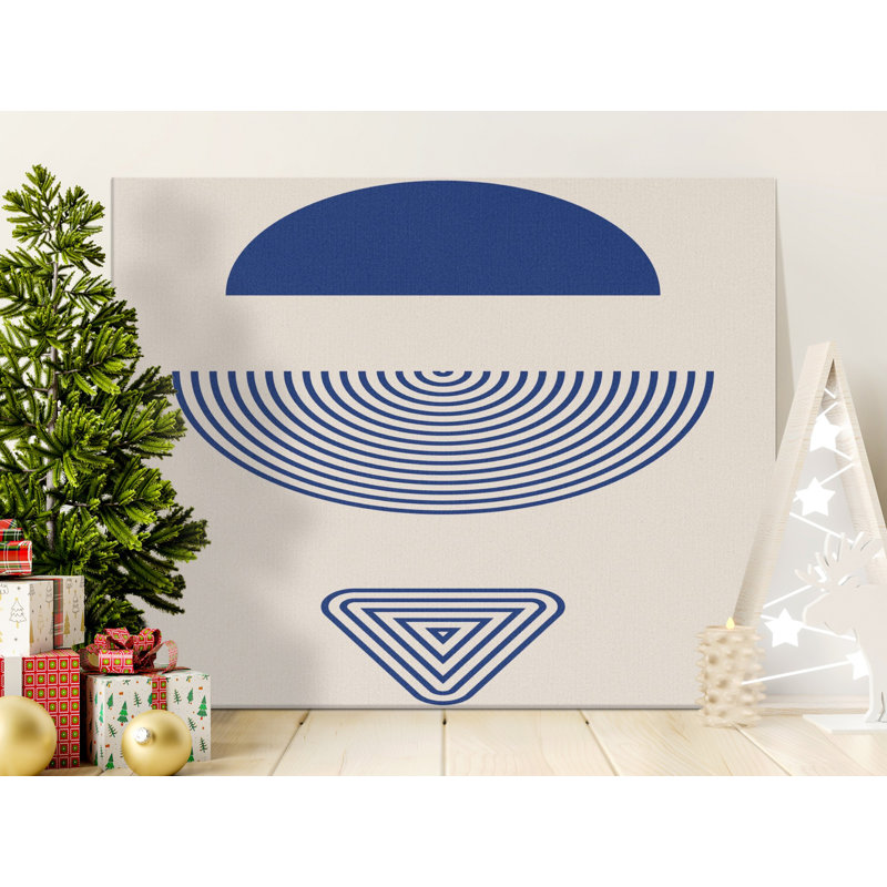 Wrapped Canvas Print Set, 30.48 cm H x 91.44 cm W, Blue