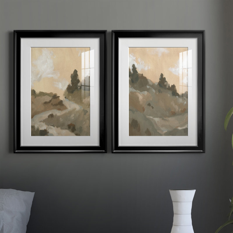 Hillside Walking Path I, reproduction encadrée de qualité supérieure - prête à être accrochée, H 30,5 po x l 22,5 po x P 1 po
