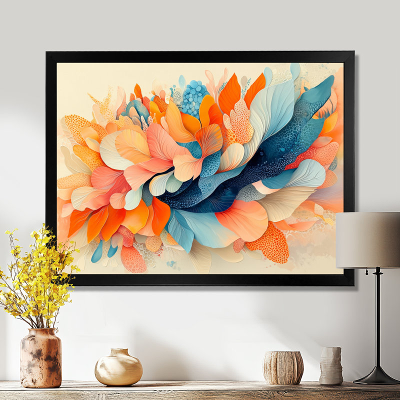 «Witten Ferms Dream Botanicals Pastel Fragments I», art mural botanique abstrait, Reproduction encadrée d'une seule photo