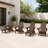 Brown Outdoor HDPE Folding Adirondack Chair with Retractable Ottoman and Cup Holder (Set of 2)-2030283533