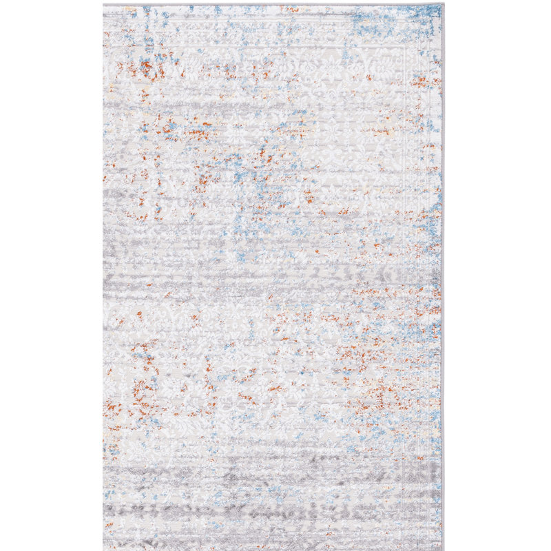 Tapis gris / gris clair Minyard 239, Tapis de couloir 2 pi x 8 pi