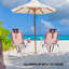 Chaise de plage rose en aluminium-926564066