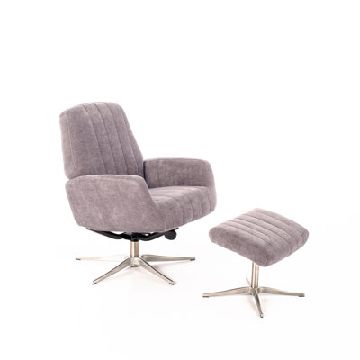 Kandice 70cm Wide Velvet Swivel Standard Recliner