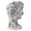 Buste mural en ciment 8 po x 9 po x 11,5 po, gris, avec motif floral pour jardin-132994756