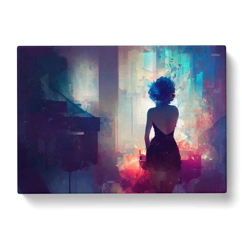 Woman In The Mist Abstract - Wrapped Canvas, 35cm H x 50cm W x 3cm D