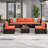 Accomac 6 - Person Modular Patio Conversation Set with Cushions-1568050298