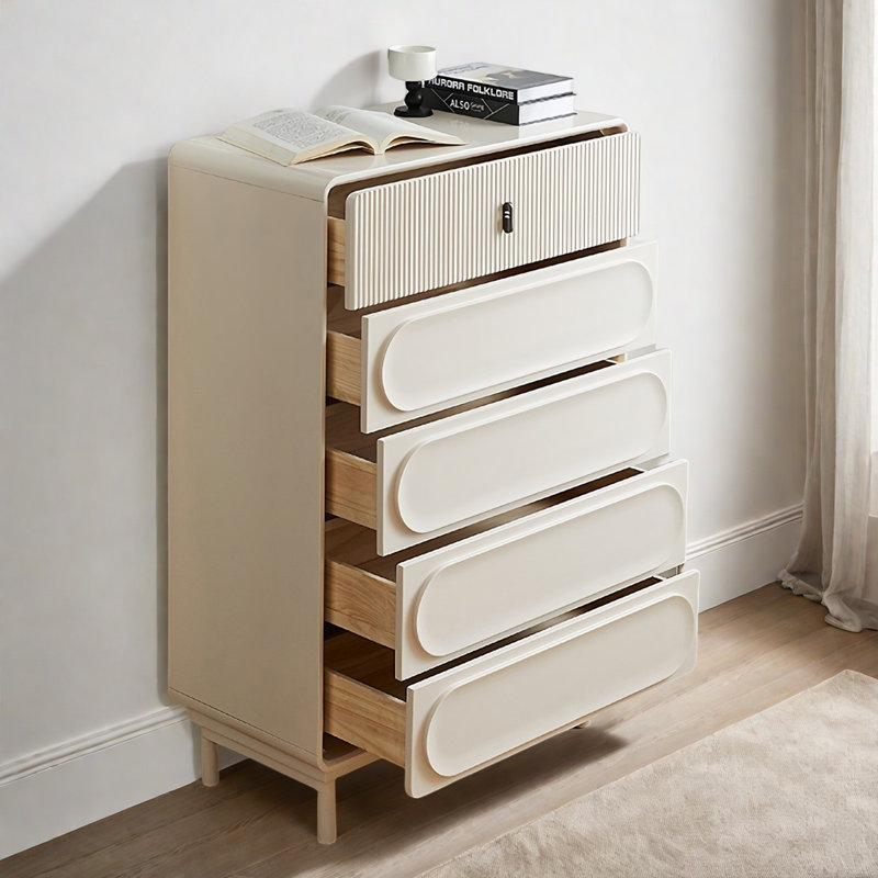 Commode d'appoint simple en bois blanc