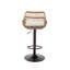Swivel Upholstered Wicker Adjustable Height Bar Stool-1647939911