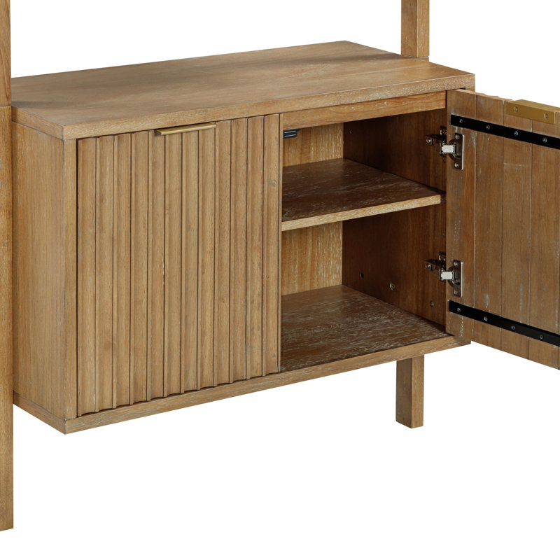 Coady Sideboard And Bookcase Set Entertainment Center, Natural