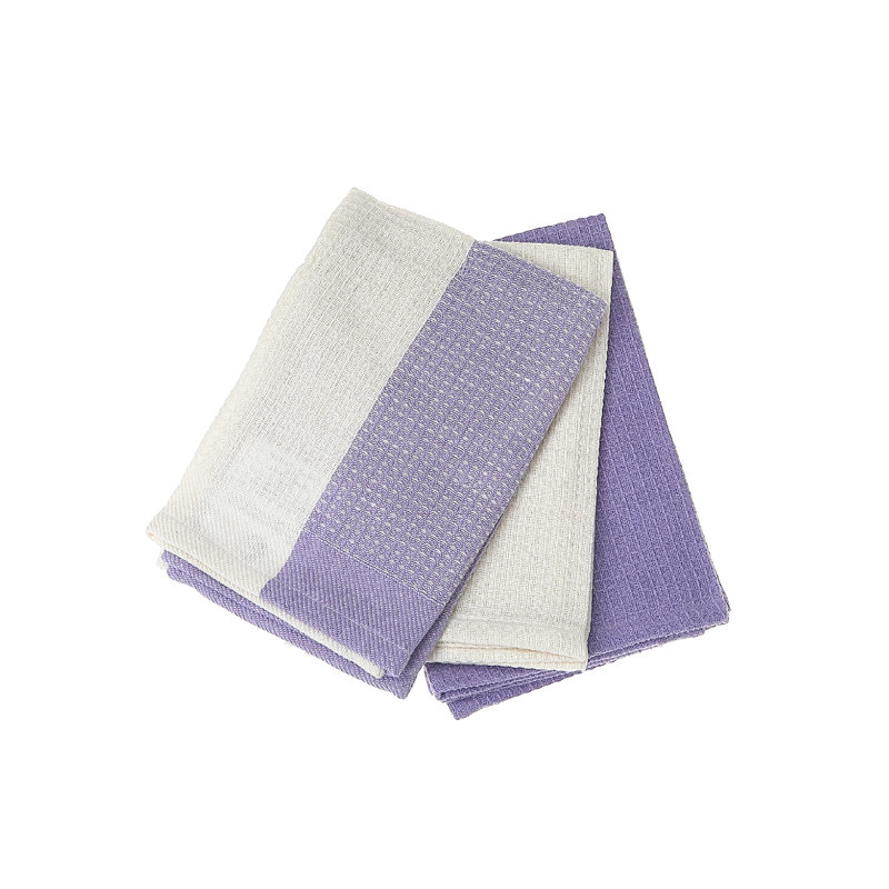 Ensemble de literie double gaufré, Mauve