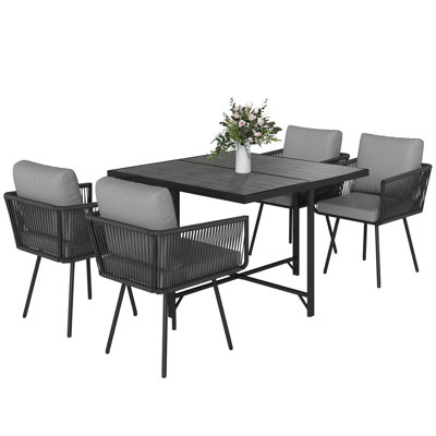 4 - Person Patio Dining Set with Square Table