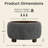 Upholstered Round Storage Ottoman with Wooden Tray-1847113217