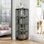 138.5cm H x 40cm W Steel Corner Bookcase