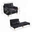Chenille Upholstered Convertible Chair-244793582