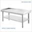 Table de barbecue en acier inoxydable 36 po x 28 po x 24 po, tablette supérieure de 1000 lb, tablette inférieure de 220 lb, pieds réglables, déflecteur de bord de 2 po, pour cuisine d'hôtel, de maison et de restaurant commercial