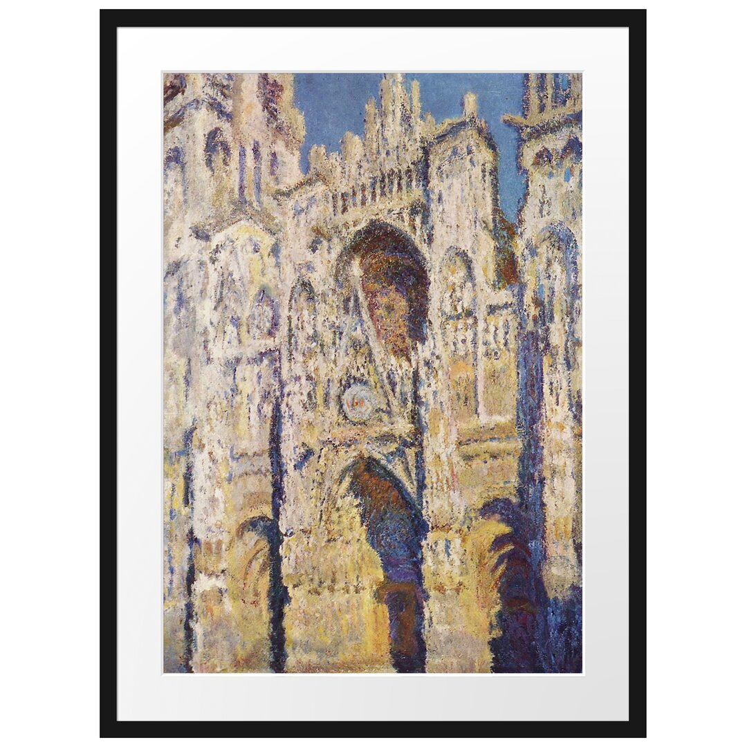 Gerahmter Kunstdruck Rouen Cathedral III von Claude Monet