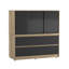 Solid Wood Rectangle Accent Cabinet-2008456936