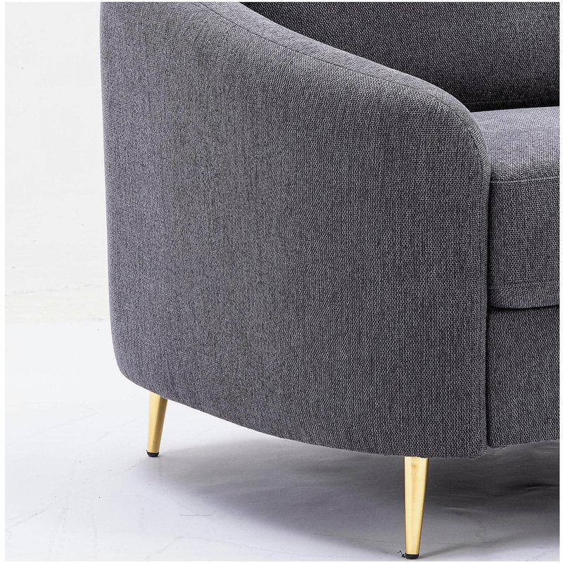 Chaise en lin gris yuina