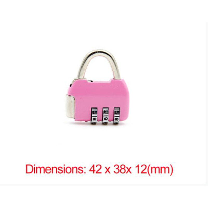 3 Digit Combination Security Code Padlock for Travel Luggage Suitcase, School, Gym Locker