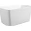 Baignoire de trempage autoportante 49 po en acrylique, baignoire japonaise carrée, blanc brillant, accessoire de salle de bain fiable, garantie de la qualité