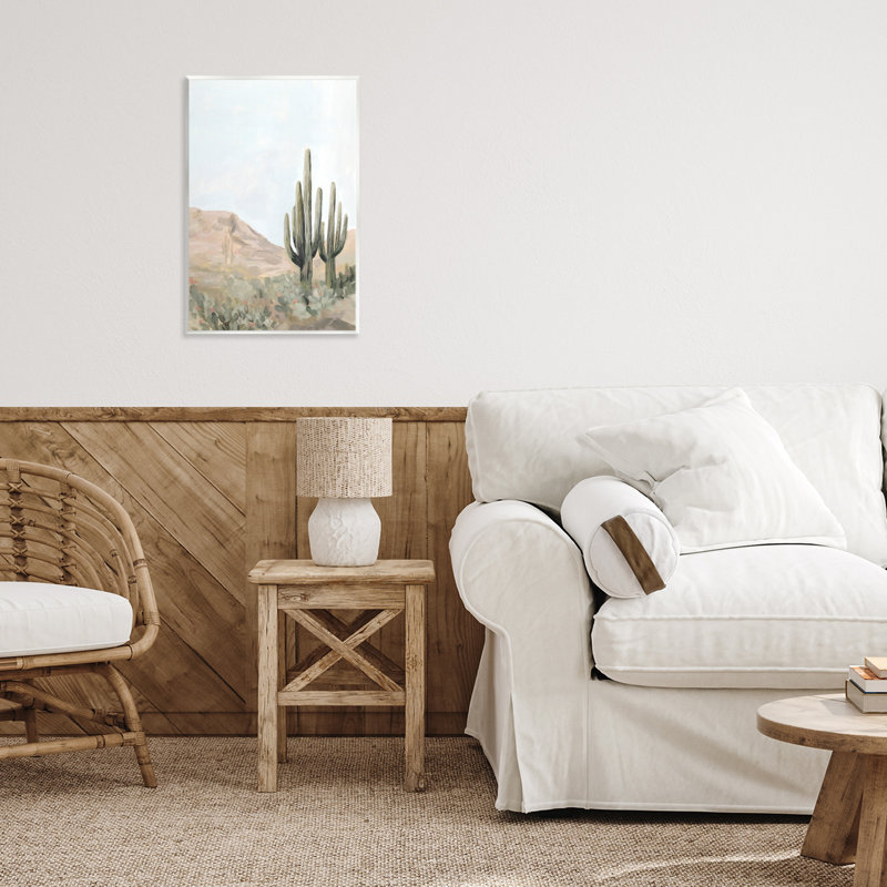 Plaque murale Desert Tranquility Cacti, design par Hannah Dawson, H 15 po x l 10 po