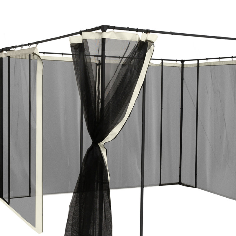 Annelen Dakota Fields Black Fabric Screen for Gazebo