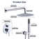 10 in. Multi-Function Adjustable Handheld Shower Head 2.5 GPM in Chrome