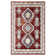 Everwash Treasure Saul Southwest Geometric Machine Washable Area Rug, Red/Navy Blue