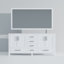 Meuble-lavabo double P 22 po, plateau en marbre de culture, ensemble de robinet et miroir 28 po-533203604-533203606