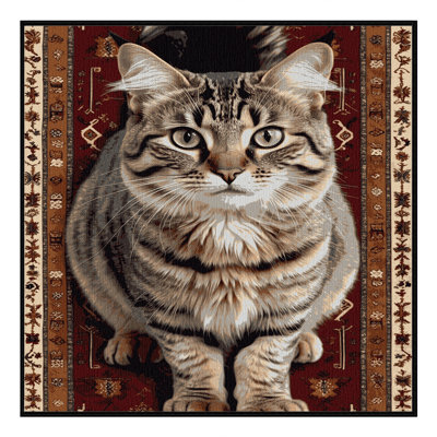 Washable Kurilian Bobtail Cats Area Rug