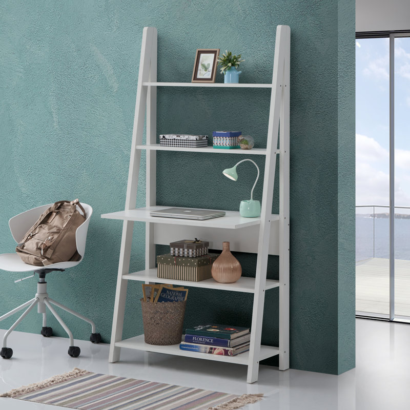 TIVA LADDER BOOKCASE, 84.2 cm x 17.5.4 cm x 36.7 cm, White