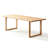 Burlywood Rectangular Solid Wood Dining Table-1948478996