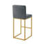 Tabouret à hauteur de comptoir moderne avec dossier plein et pieds robustes en fer-1036209286