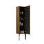 Emilia-14S Striped Matt Black Bathroom Side Cabinet, Freestanding Storage Cabinet for Modern Bathroom,