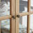 Retro Antique LED Curio Display Cabinet With Adjustable Shelves And Lattice Doors-1907276388