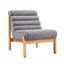 Fauteuil d'appoint Modern Comfort, bois massif et tissu de peau de mouton gris-2048487420-2048487421