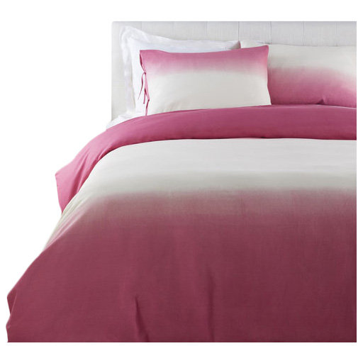 Zenon Modern & Contemporary Cotton Abstract Duvet Cover, Twin, Pink