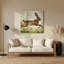 Art mural en métal beige-1290634487