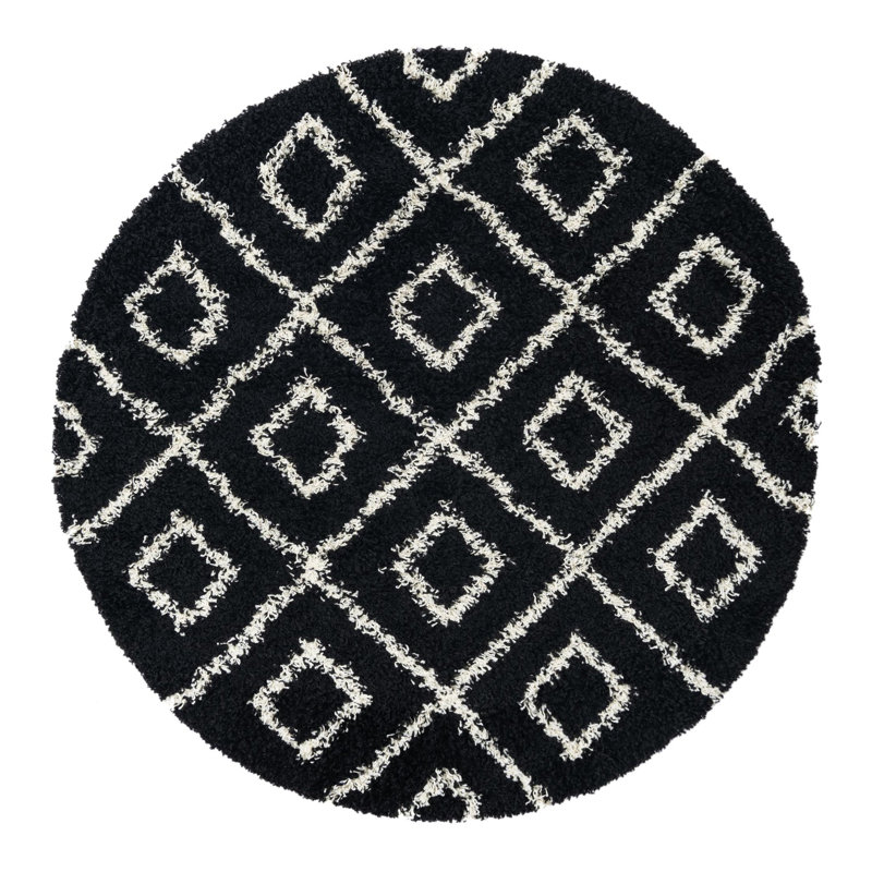 Arold Geometric Indoor Rug, Round 5'3"