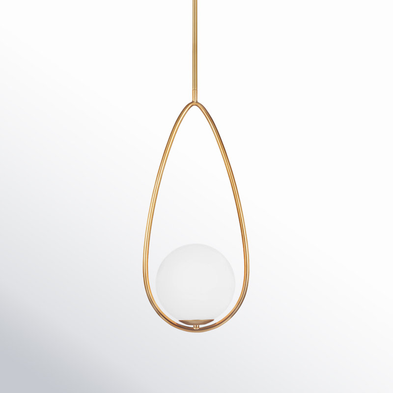 Luminaire suspendu à une lumière Alain, Bronze brillant