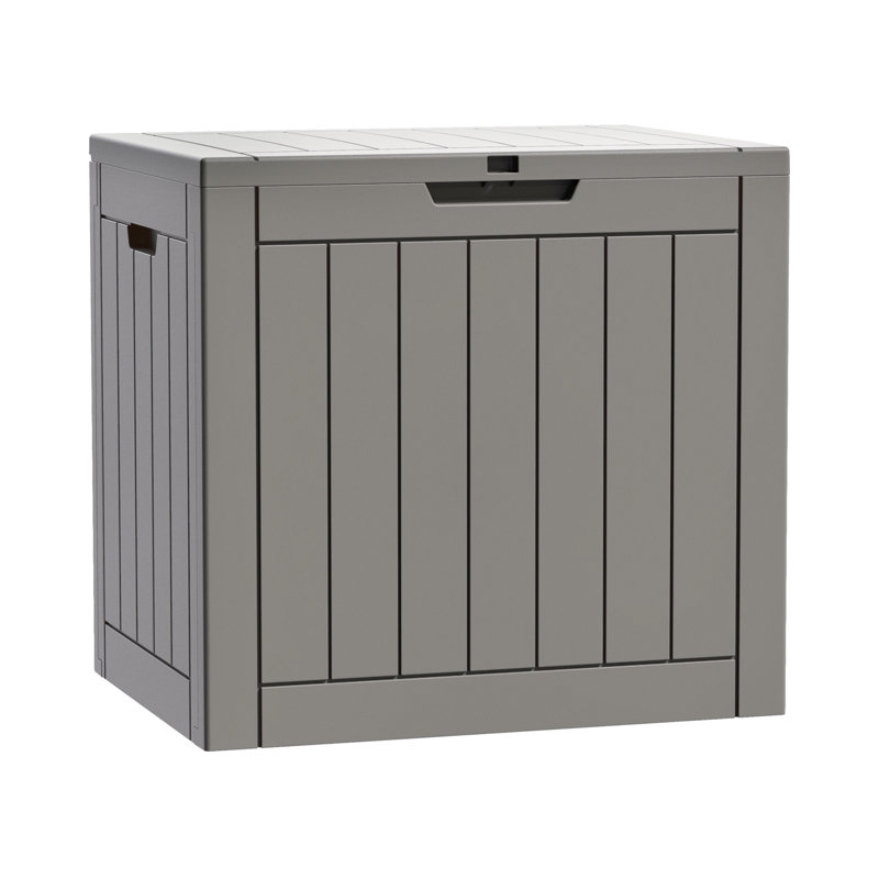 Table d'appoint extérieure imperméable en polypropylène, Gris, H 21 po x l 22 po x P 17 po